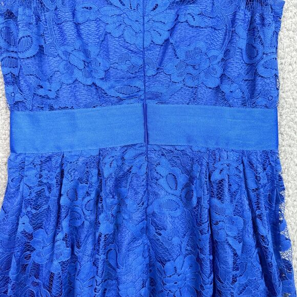 BB Dakota Lace Dress Sz 2 Royal Blue Fit & Flare Cocktail Party Wedding Guest - Picture 11 of 15